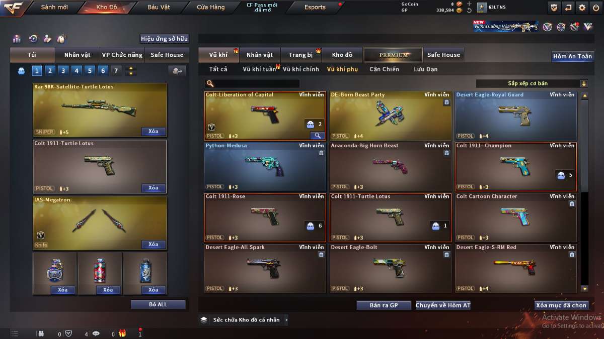 shop acc cf uy tin gia re